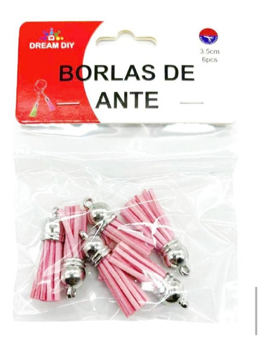 Borlas De Ante Rosadas 3.5cm