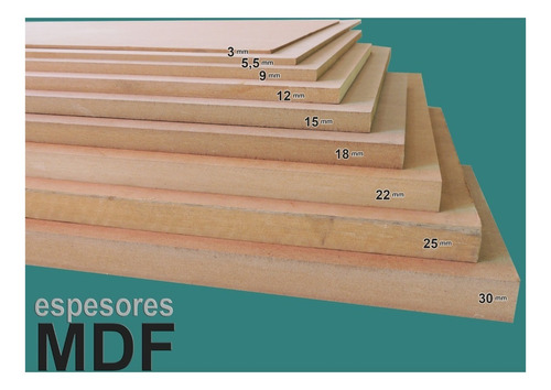 ¼ Placa Mdf Fibro Facil Crudo 30mm