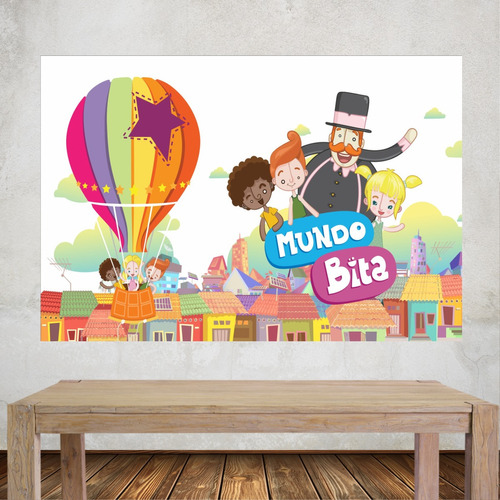 Painel Promocional E Display Mundo Bita 1,40x2m