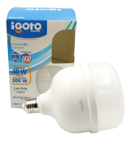 Foco Led 40w E27 Luz Fría F10540 Igoto