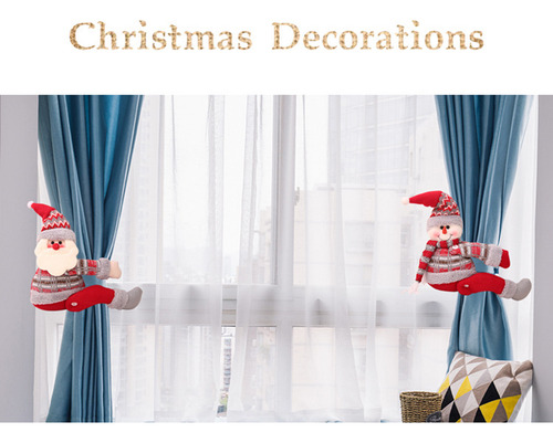 Decoración Navideña Para Decoración De Cortinas Para El Hoga
