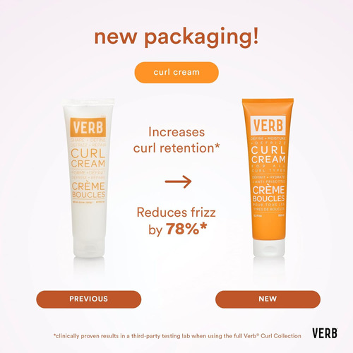 Crema Vegana Para Peinar Rizos Verb, Ligera, Sin Enjuague, P