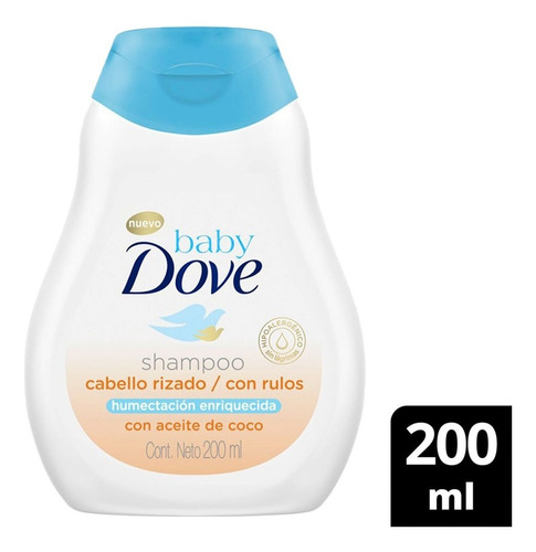Shampoo Baby Dove Humectación Enriquecida Cabello Rizado en botella de 200mL por 1 unidad