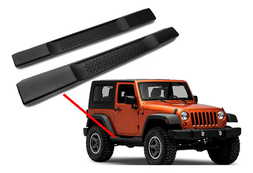 Pisadera Estribo Compatible Jeep Wrangler Jk 08-19 2 Puertas