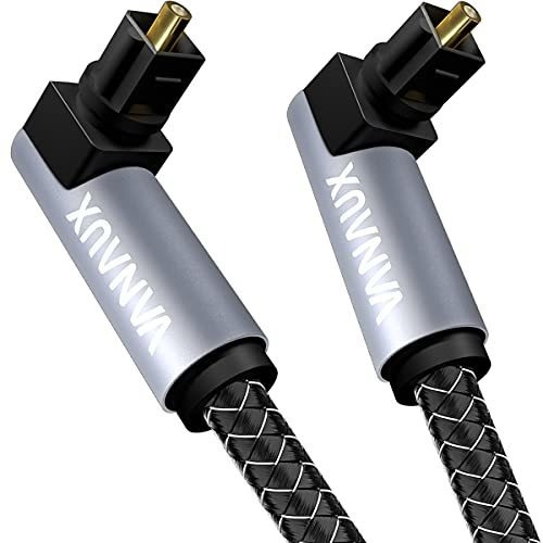 Cable Óptico Vanaux Dual De 90 Grados De 6.6 Ft -gris