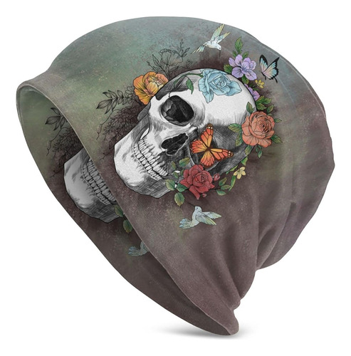  Gorro De Caveira De Açúcar De Flor Chapéu De Caveira Adulto