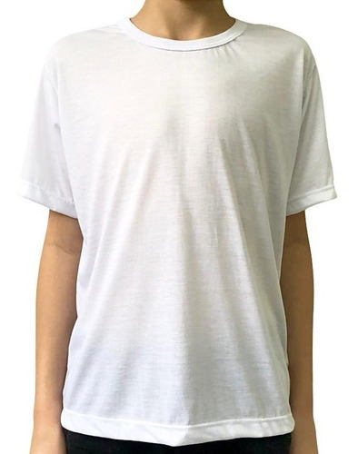 Kit 50 Camiseta Infantil Lisa 100% Poliéster Camisa Sublimaç