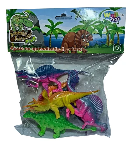 dinossauros coloridos inovadores conjunto dinossauro durável