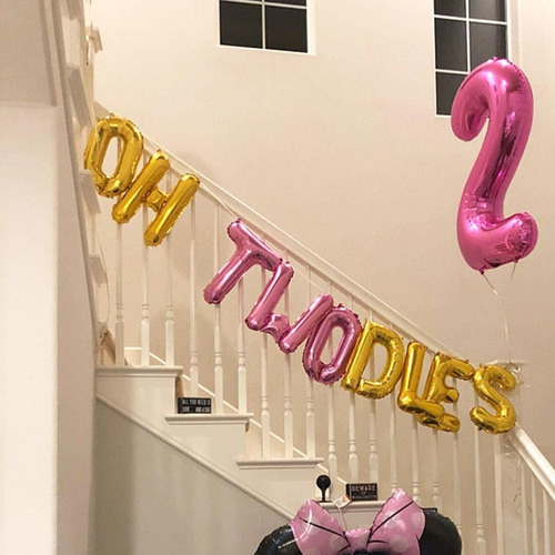 Oh Twodles Globos Minnie Mouse Segundo Cumpleaños De La Tort
