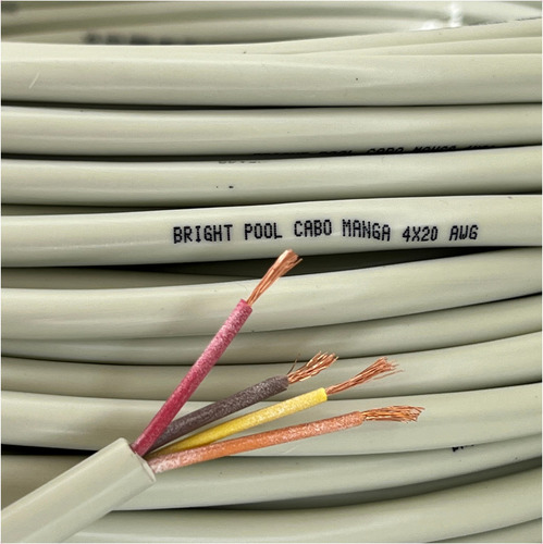 20 Metros Cabo Manga 4 Vias 20 Awg Mais Resistente