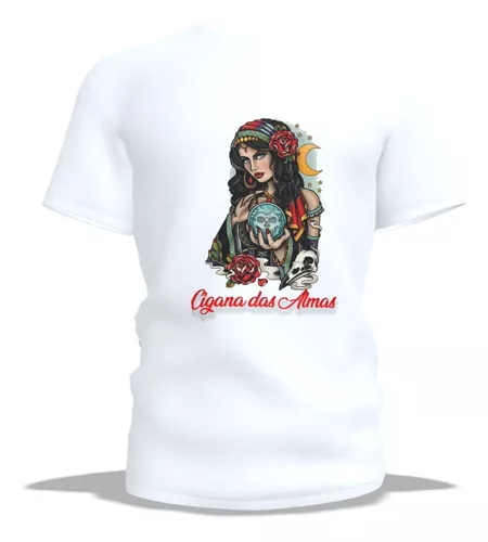 Camiseta Rosa Caveira - Umbanda No Peito ®