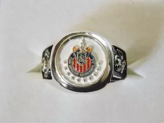 Anillo Aficionado De Chivas De Corazón Plata .925 Op4