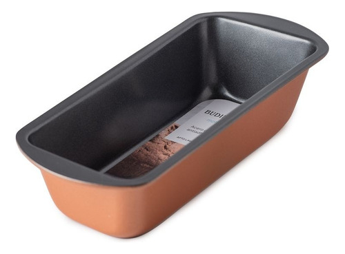 Molde Para Budín Pan Budinera Antiadherente 16,5 X 6,5 Cm Color Negro Y Cobre