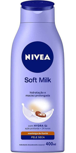 Nivea Soft Milk 400ml - Hidratação 24h Sem Oleosidade