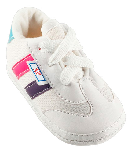 Tenis Niña Bebé Deportivo Cómodos Ligeros Blancos Erik-bc