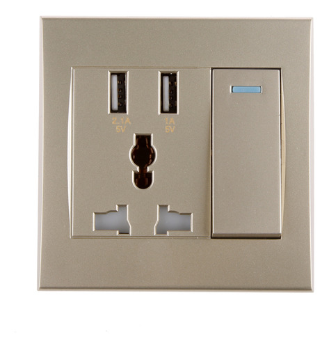 2.1a Panel De Enchufe De Pared Con Tornillos Receptáculo De