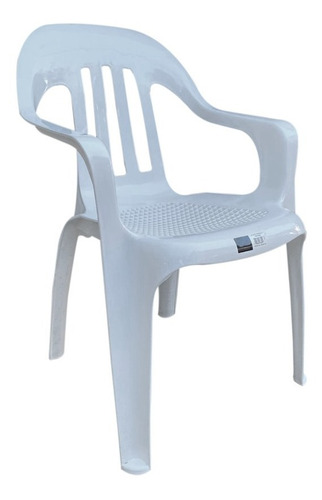 Silla Plástica Super Reforzada 125kg Apilable Ideal Jardin