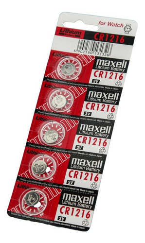 Pila Cr1216 Cr 1216 3v En Blister 12.5 X1.6 Mm Mul X 2u Htec