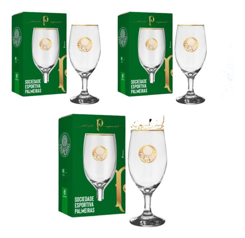 Kit 3 Taças Windsor 330ml Cerveja Coquetel Chopp Bar