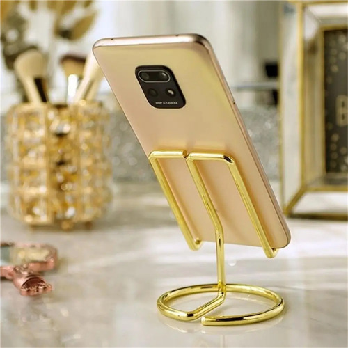 Soporte Metálico Para Teléfono Lazy, Oro Rosa