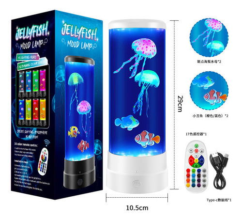 Lampara Medusas Luces Nocturna Luz De Noche Led Multicolor