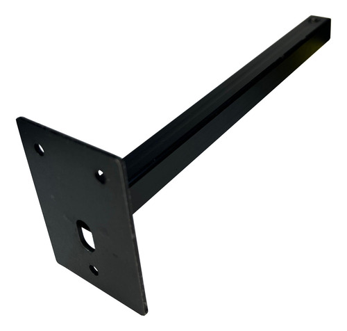 Kit 6 Suporte Braço Para Refletor Led Inclinado 40cm Parede Cor Preto