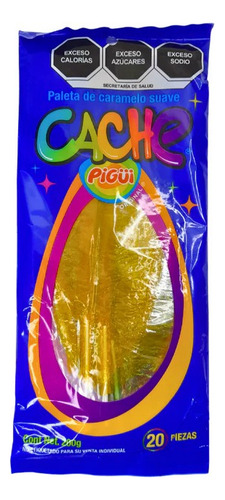 Cachetada Paleta Caramelo Suave Pigui 80 Pz