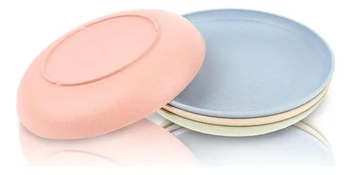 comprar 4pcs Juego De Placas De Paja De Trigo Placas De Plástico De