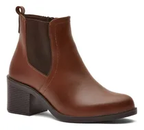 Comprar Botín Casual Andrea Para Mujer Con Elástico Lateral Cafe