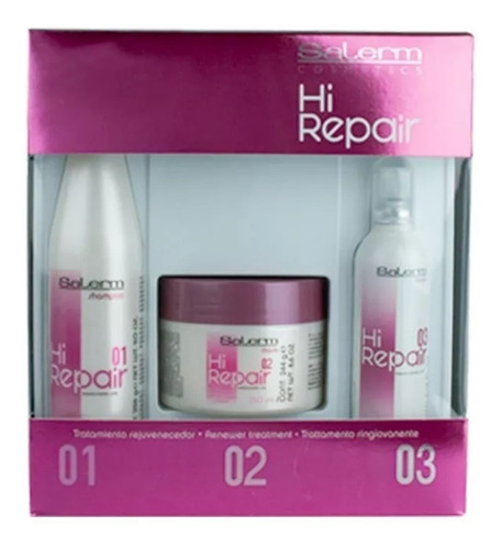 Kit Salerm Hi Repair ( Sham+ Mascara + Finalizador En Spray)