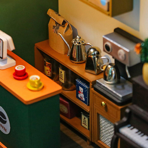 Kits De Construcción De Cafetería En Miniatura, Mini Kits
