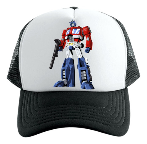 Gorra Tipo Trucker Negra Transformers Optimus