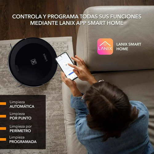 Robot Aspiradora Inteligente Lanix Lxcr 0.35l Barre Trapea