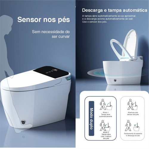 Vaso Sanitário Inteligente Luxo Smart Toilet Bacia Sanitária Cor Branco