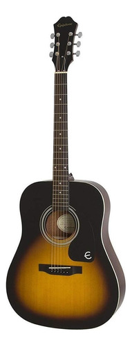 Guitarra acústica Epiphone Limited Edition FT-100 para diestros vintage sunburst brillante