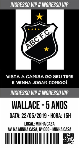 Convite Abc Futebol Clube Digital