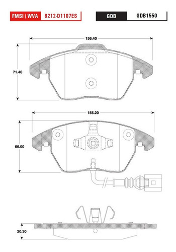Balata Trw Del. Seat Altea 2005 A 2012 Con Sensor 1 Juego