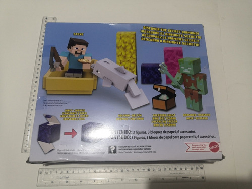 Minecraft Steve Drowned Tesoro De Delfín Pack Aventura Matte (Usado)