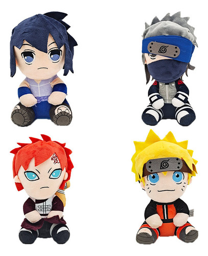 Juguetes De Peluche Naruto Kakashi Sasuke De 4 Piezas, 20 Cm