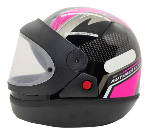 Capacete Feminino Automático Ebf Bolt Rosa Tamanho 56