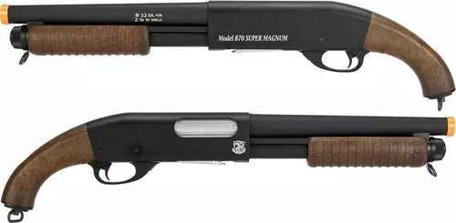 Escopetas : Escopeta Airsoft M870, larga, ABS (CM.355L) - TAN 