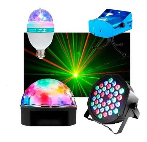 Set X2laser Multipuntos + Proton 36 Leds + Esfera Premium