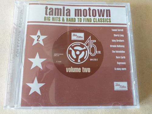 Cd Tamla Motownbig & Hard To Find Classics Vol 2