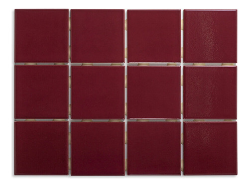Cerámica Azulejo 10x10 Rubi En Malla Rosa Viejo Rubi
