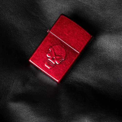 Imagen 5 de 10 de Encendedor Zippo Lighter Red Doom Rojo Calavera