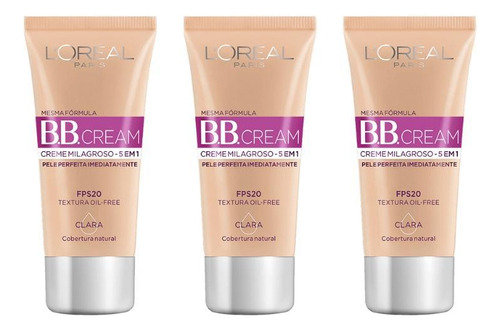 Base de maquiagem L'Oréal Paris True Match Lumi Base loreal bb cream 30ml fps 20 clara-kit c/3un - 30mL