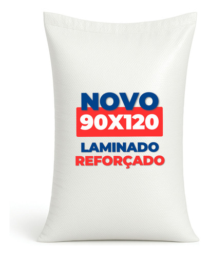 100 Saco Ráfia 90x120 Laminado Areia Entulho Reciclagem Cor Branco
