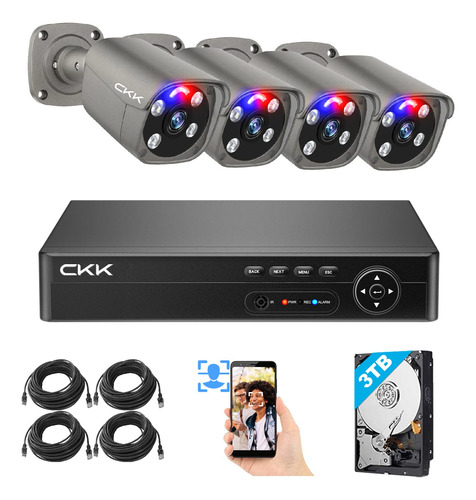 4k 8ch 3tbsistema De Camara De Seguridad 4k Con Disco Duro D