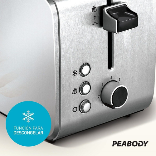 Tostadora Eléctrica Peabody Pe-t8127 Inox 7 Niveles 850w P2 Color Acero inoxidable