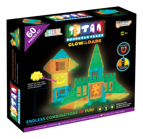 Juego De Construcción De Azulejos Magnéticos 60 Piezas